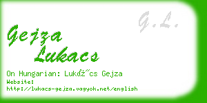 gejza lukacs business card